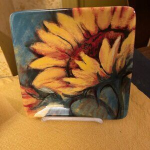 Certified International "Golden Sunflower" ceramic   plates & bowls  2  plates a